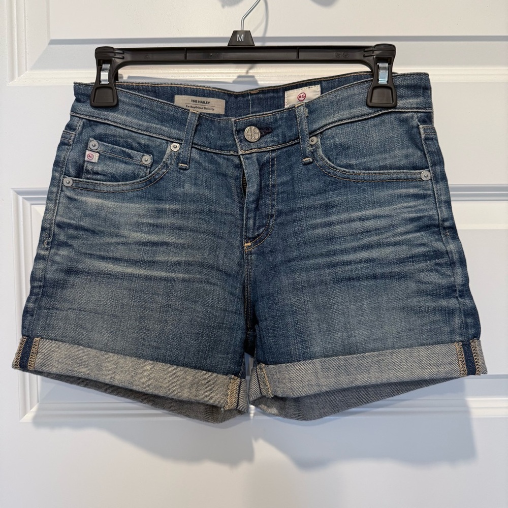 AG Adriano Goldschmied Dark Blue Jean Shorts
